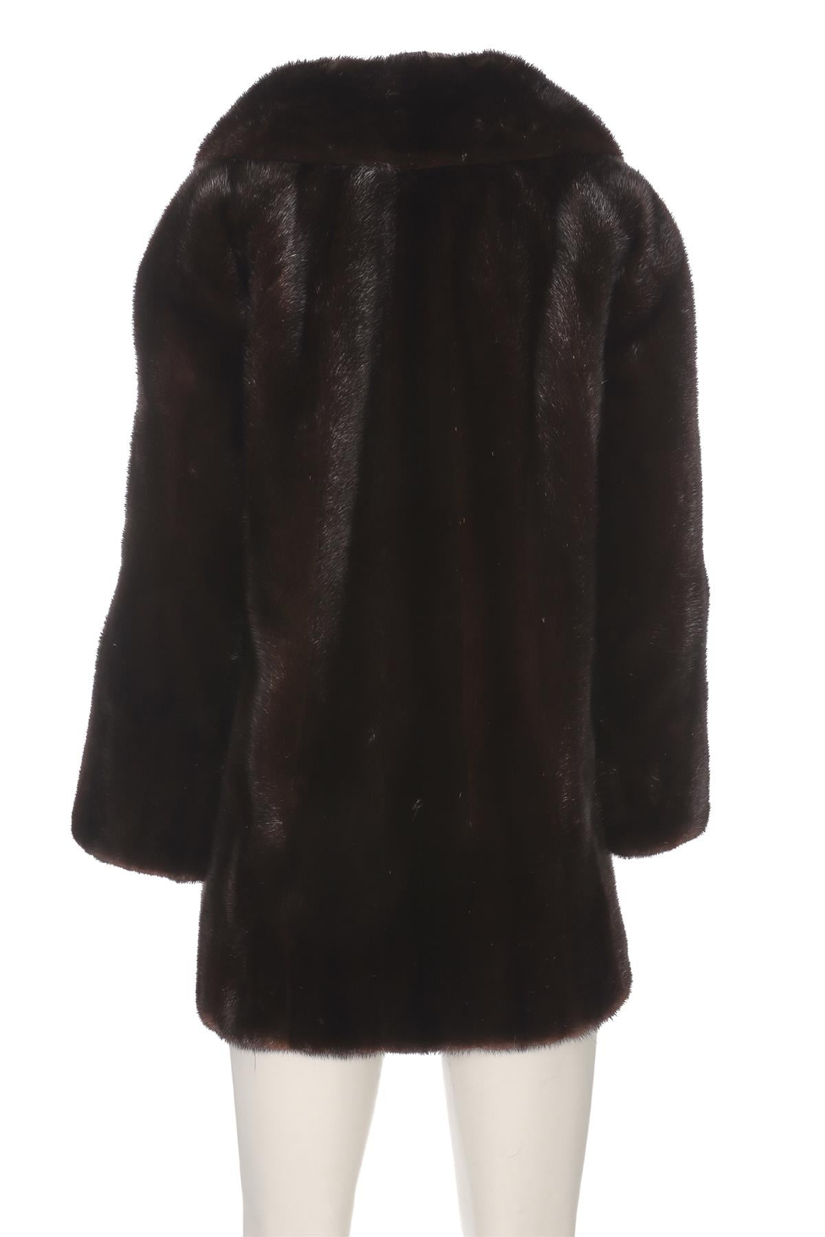 GARFINCKEL'S BROWN VINTAGE MINK FUR COAT UK 10