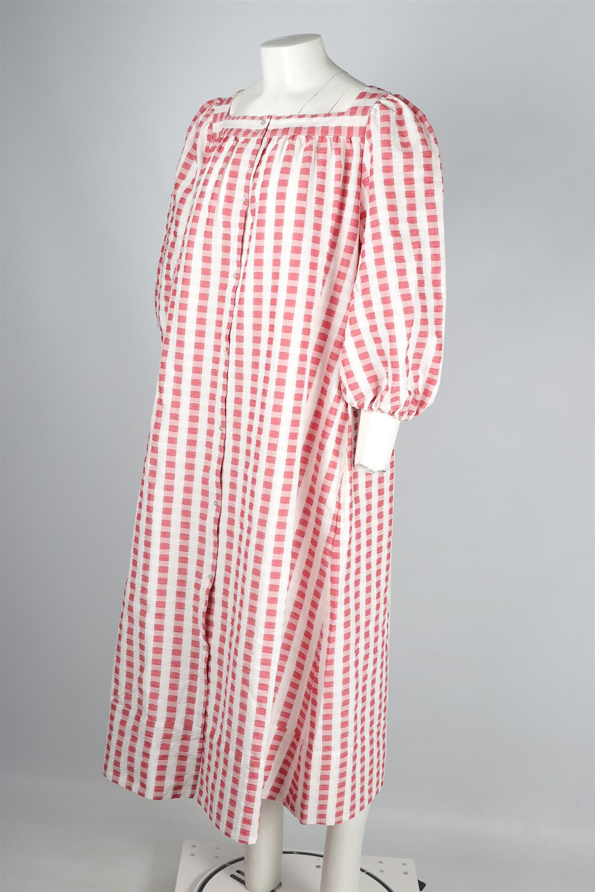 WIGGY KIT RED COTTON MAXI DRESS MEDIUM