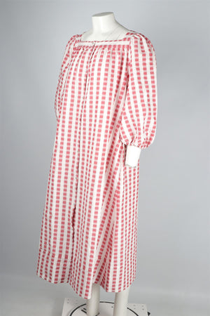 WIGGY KIT RED COTTON MAXI DRESS MEDIUM