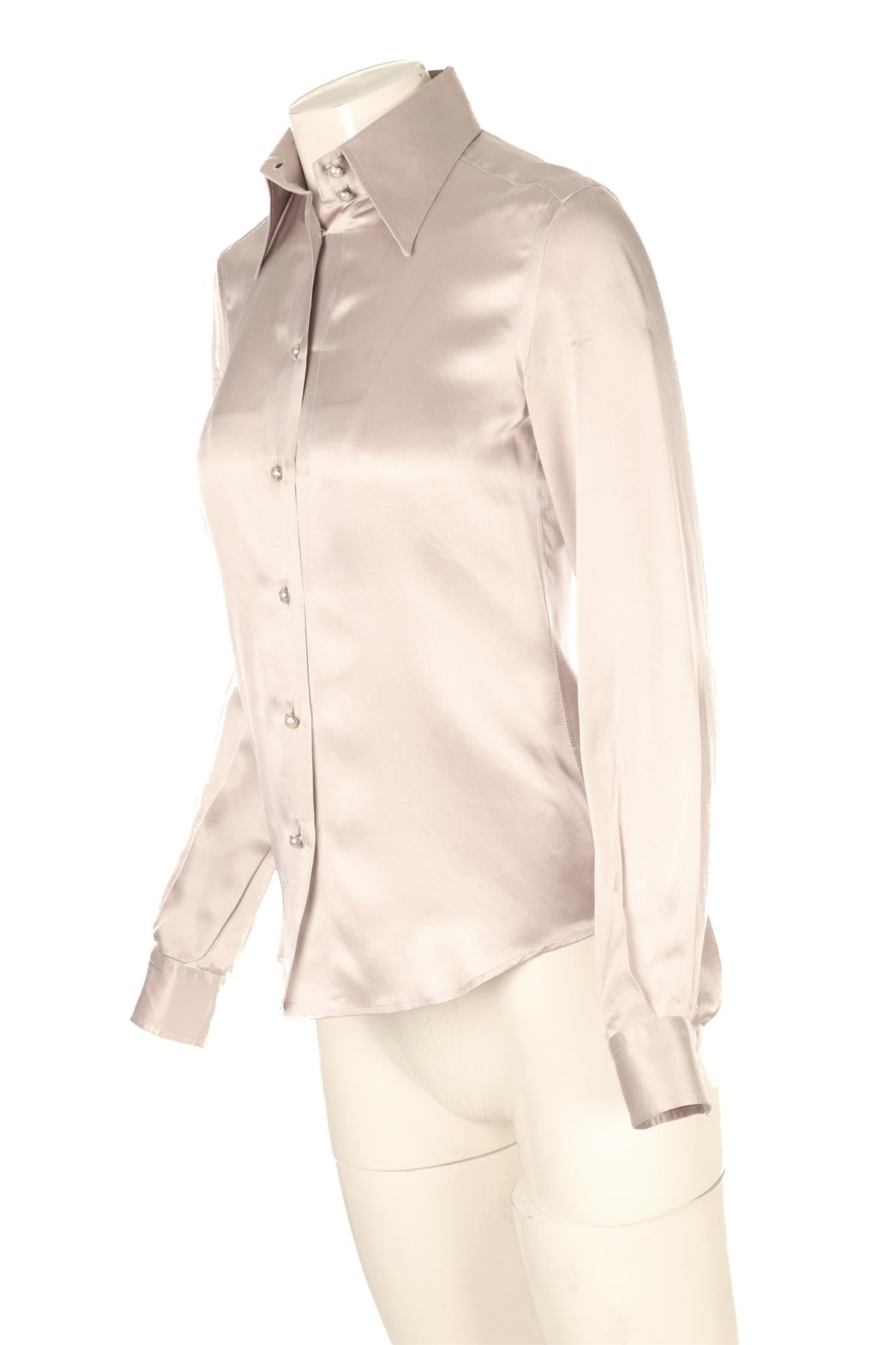 DOLCE & GABBANA PURPLE SILK SHIRT IT 38 UK 6