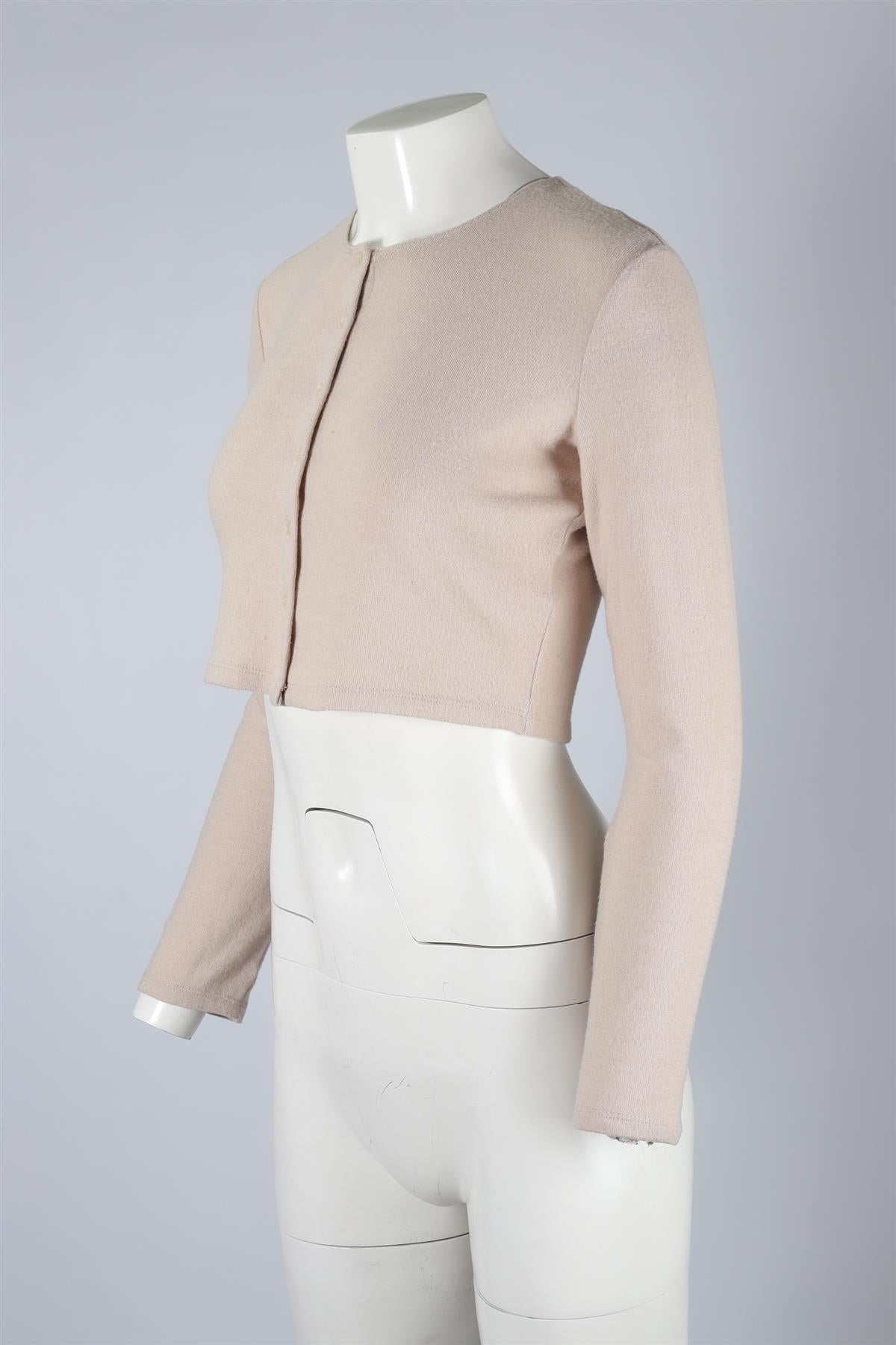 LESET BEIGE CASHMERE CARDIGAN SMALL
