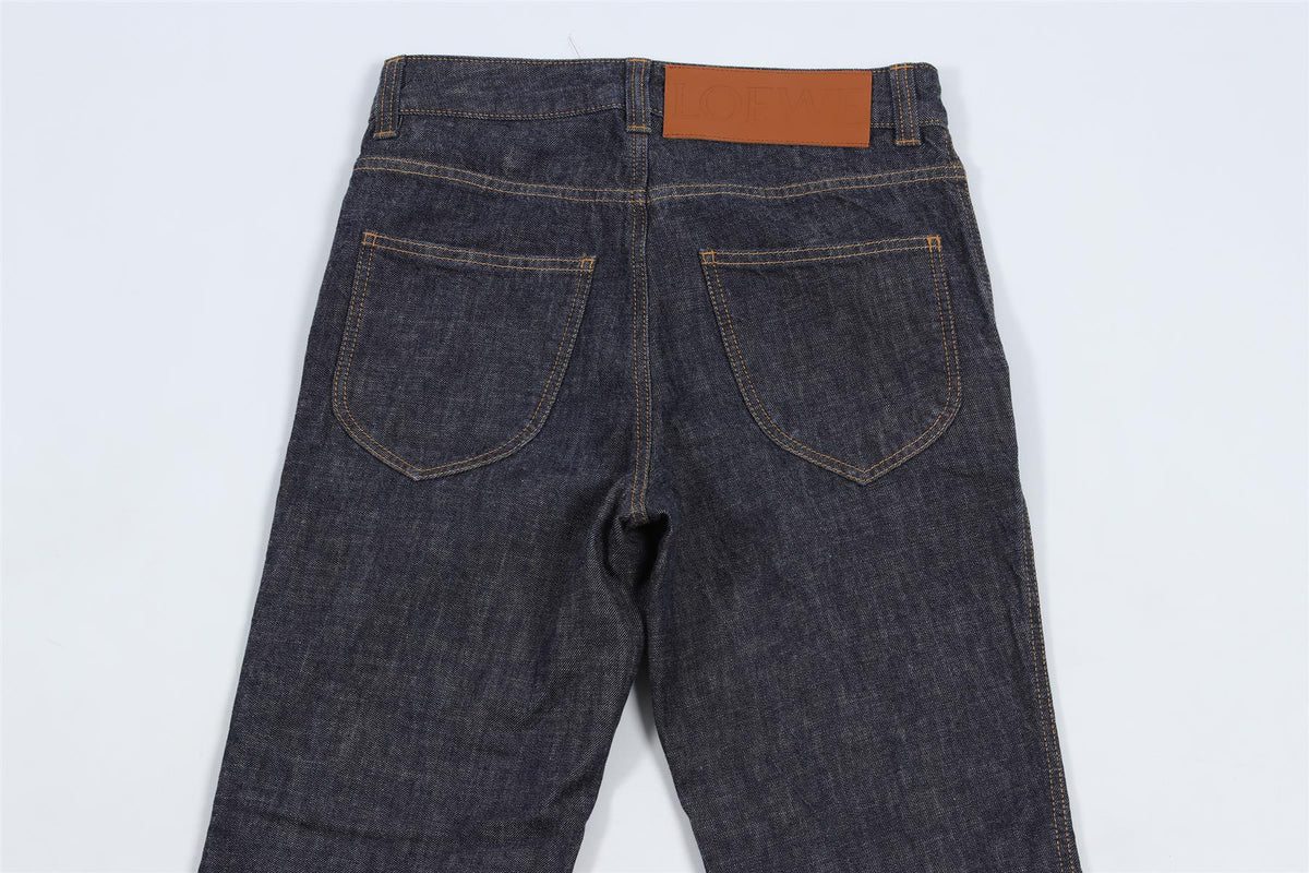 LOEWE BLUE HIGH RISE STRAIGHT LEG JEANS FR 34 UK 6 W24