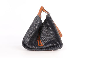 LOEWE NAVY HAMMOCK MEDIUM LEATHER TOTE BAG