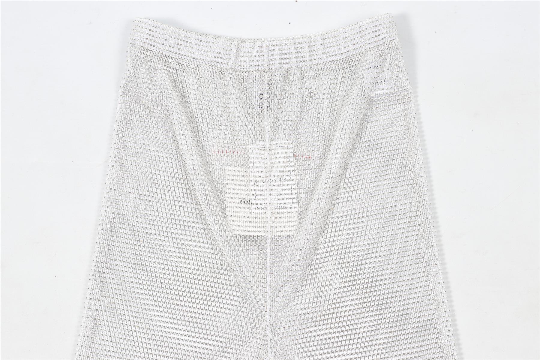 MACH & MACH SILVER CRYSTAL SHORTS UK 10 US 6