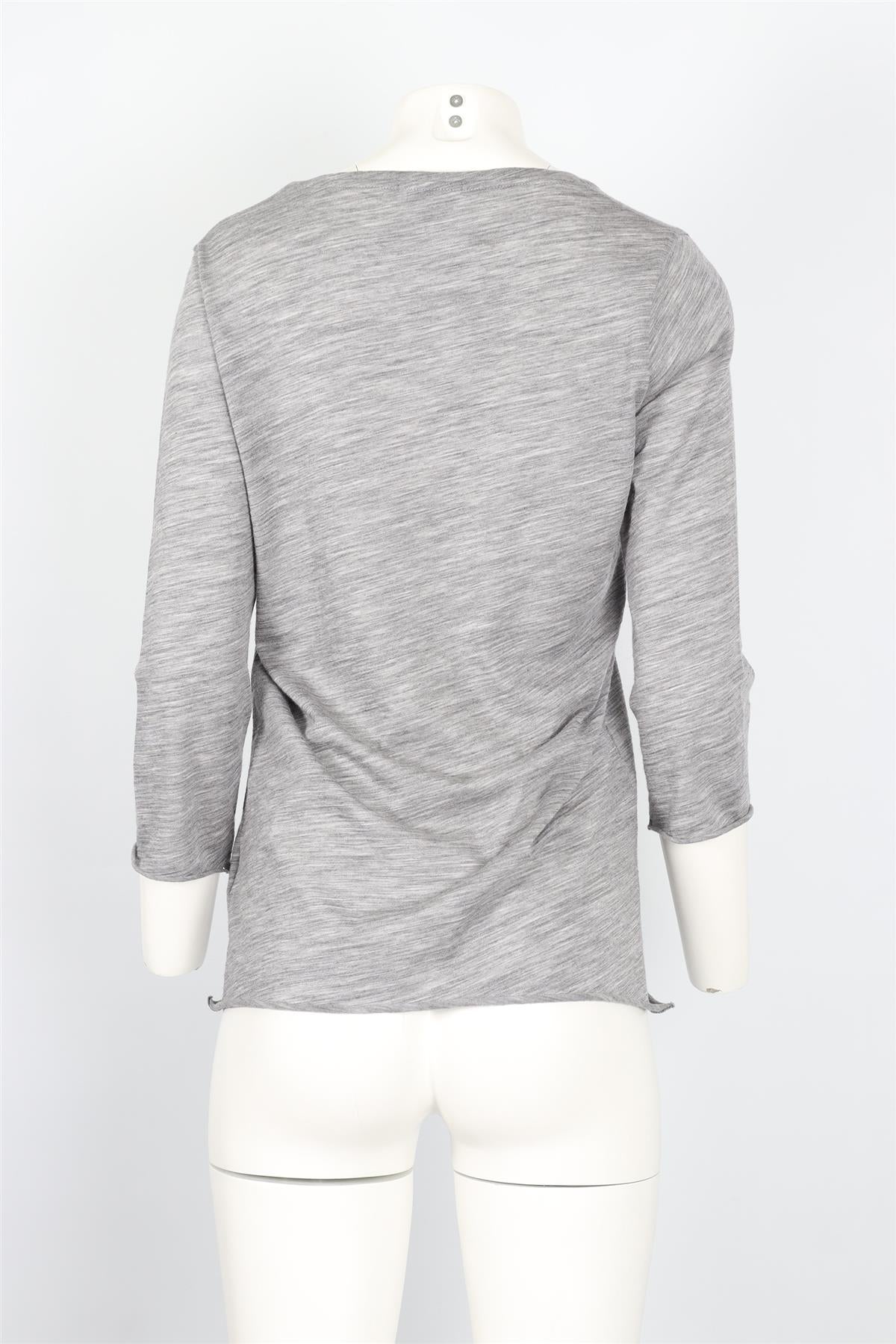 RAEY GREY WOOL TOP UK 10