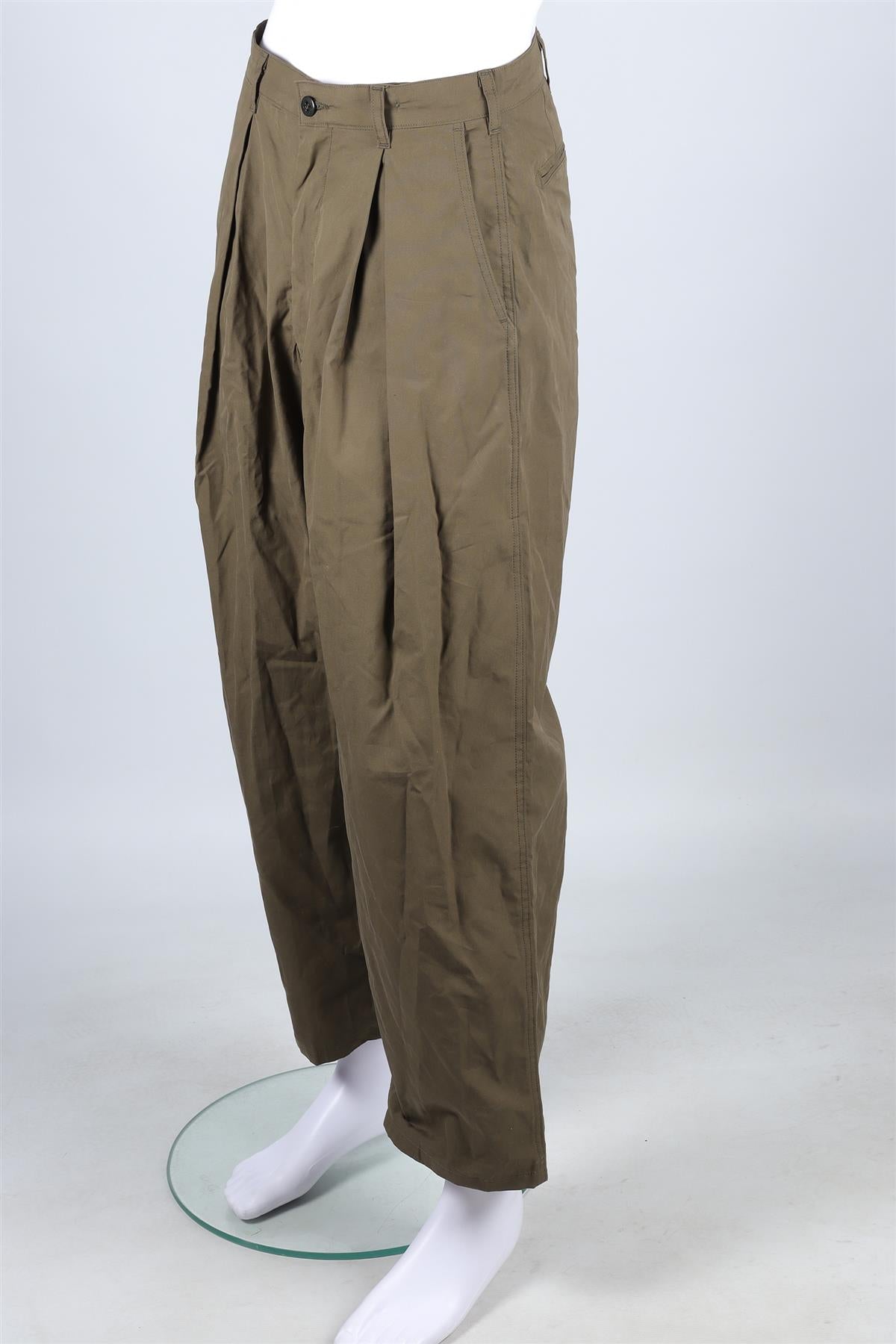MONITALY GREEN MEN'S COTTON WIDE LEG PANTS UK/US WAIST 30