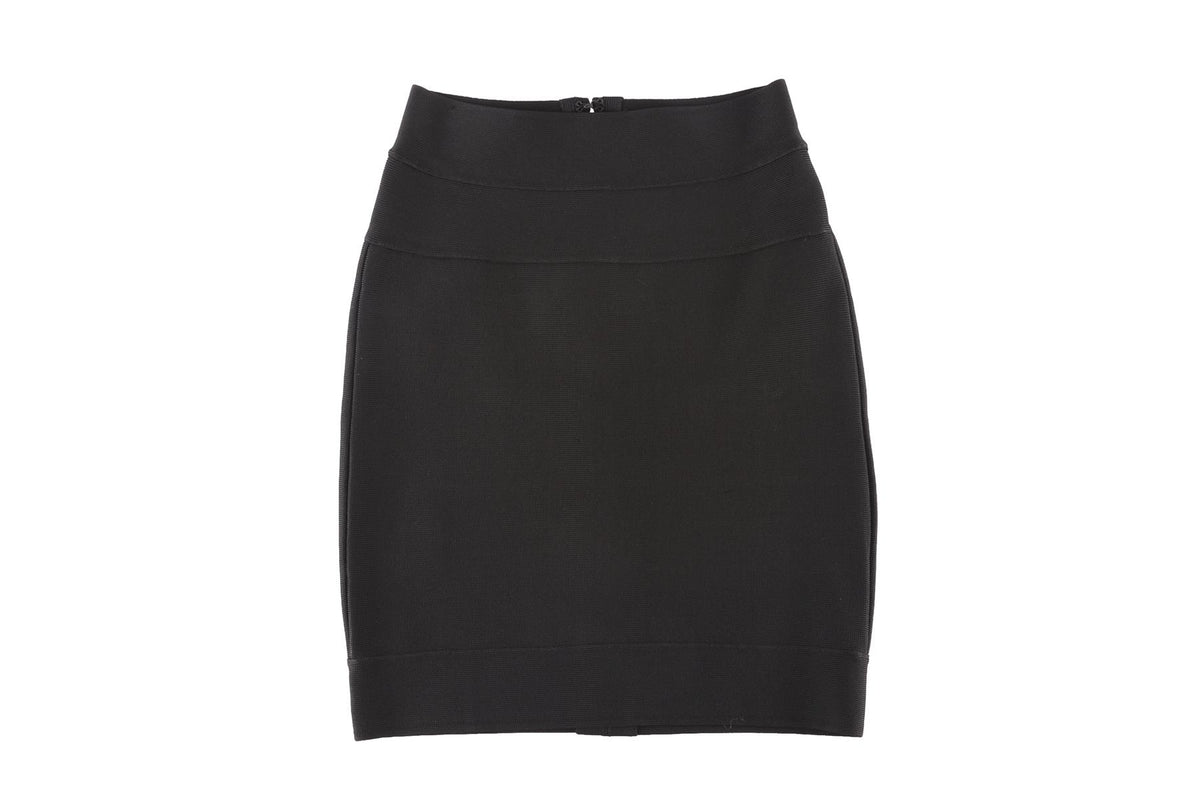 HERVE LEGER BLACK BANDAGE SKIRT XSMALL