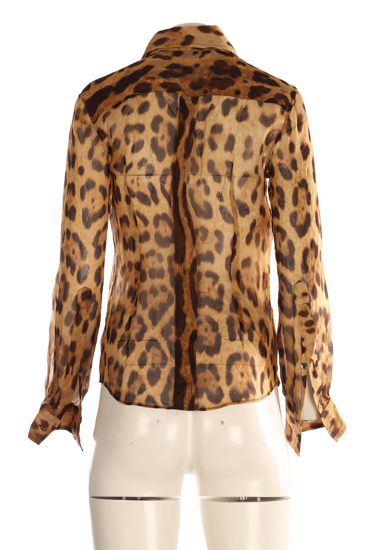 DOLCE & GABBANA BROWN SILK SHIRT IT 38 UK 6