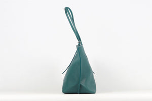 GIANFRANCO LOTTI GREEN LEATHER TOTE BAG