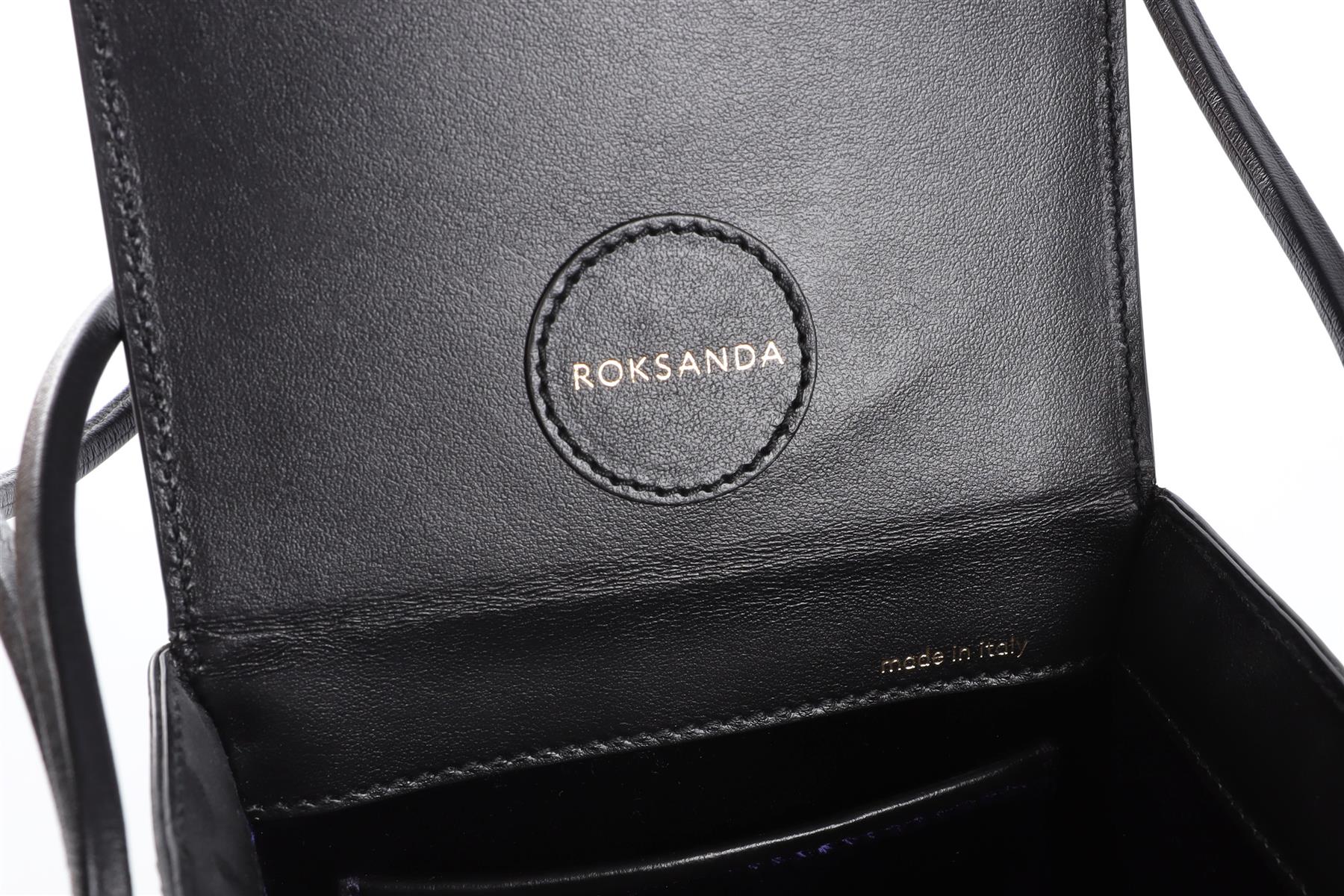 ROKSANDA BLACK BOX LEATHER CLUTCH