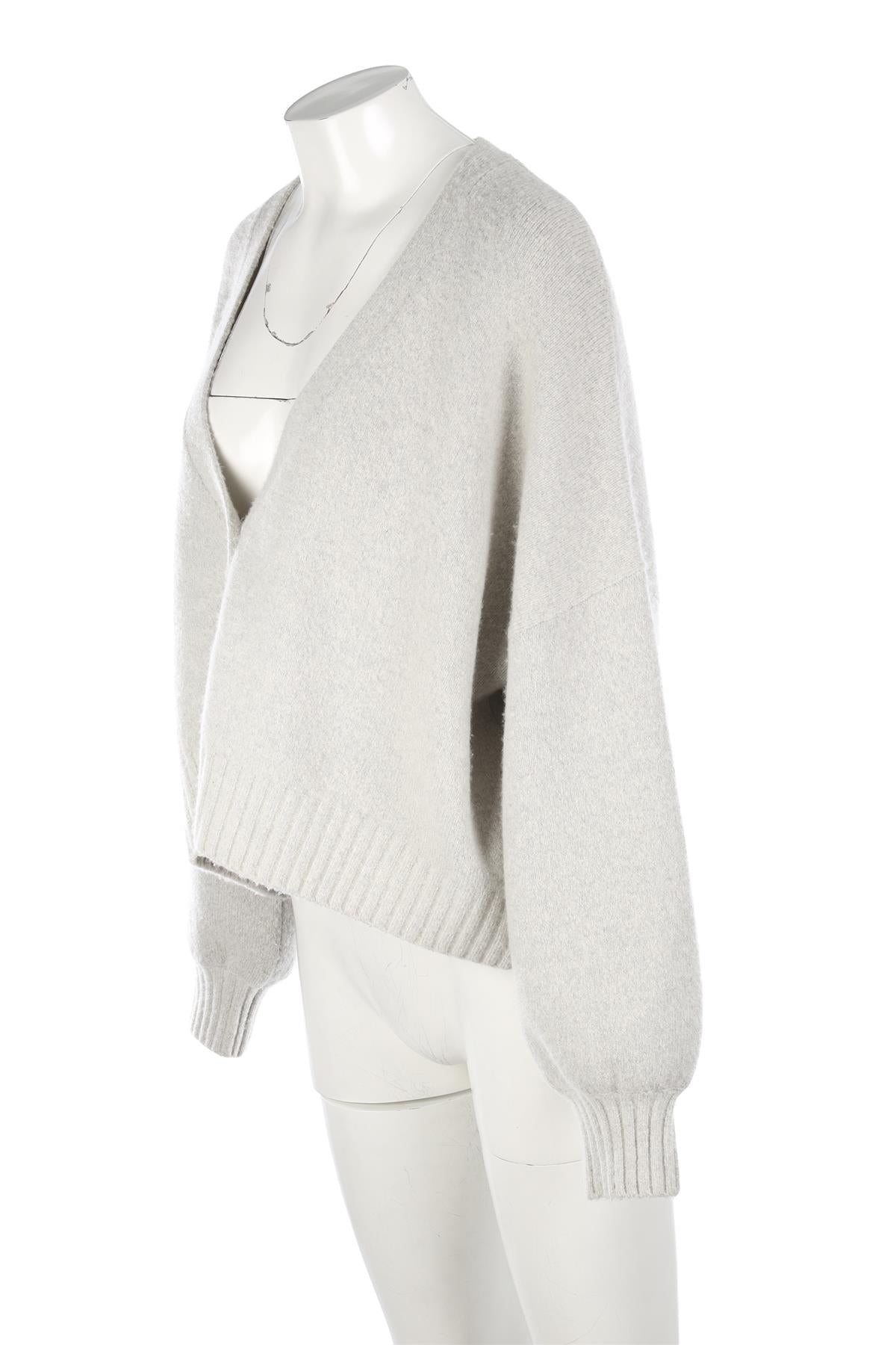 JOOSTRICOT GREY WOOL CARDIGAN SMALL