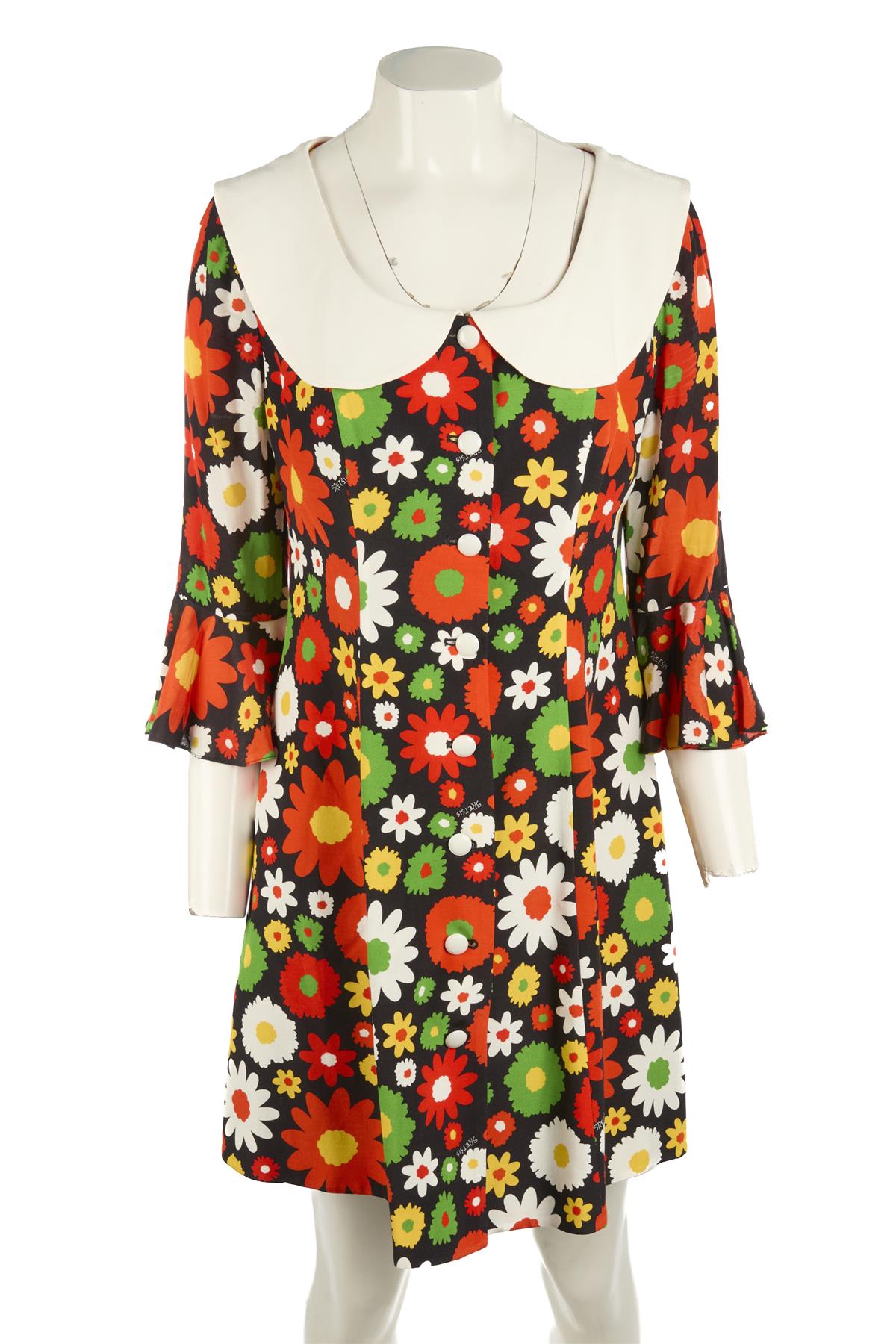 SRETSIS MULTI CREPE MINI DRESS UK 10