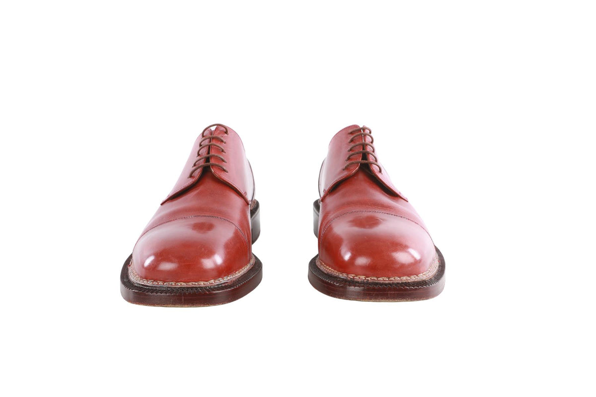JIL SANDER RED MEN'S DERBY SHOES EU 42 UK 8 US 9