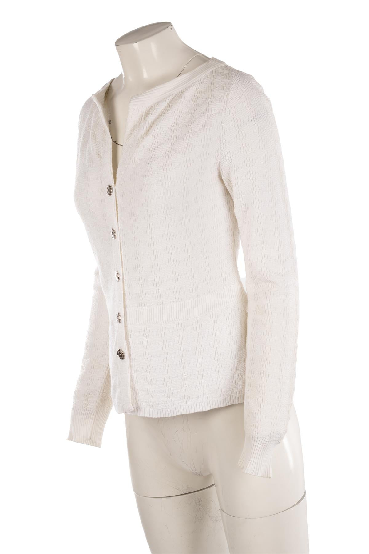 CHANEL WHITE 2013 COTTON TOP FR 36 UK 8