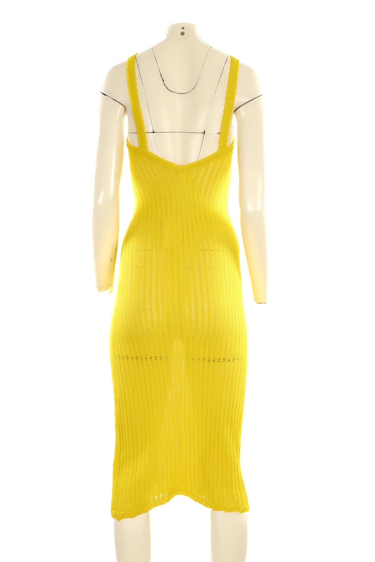 DOEN YELLOW CROCHET MAXI DRESS SMALL
