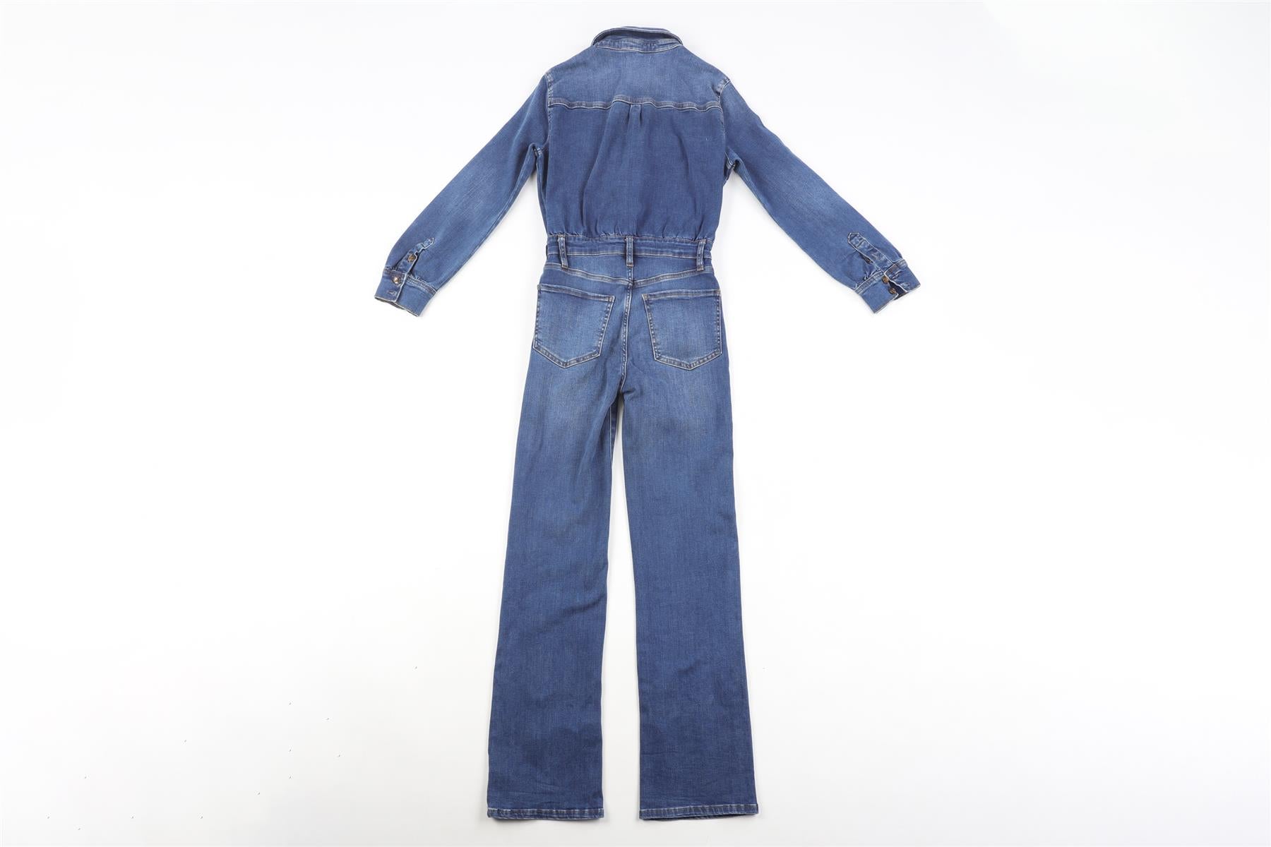 FRAME BLUE DENIM JUMPSUIT XSMALL