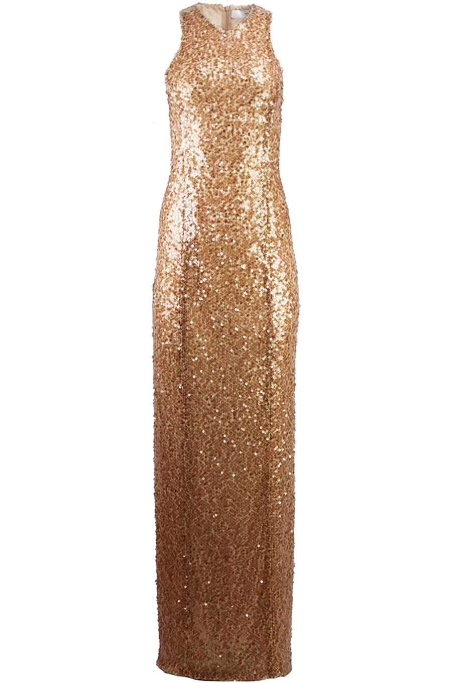 GALVAN LONDON SEQUINED JERSEY GOWN UK 12