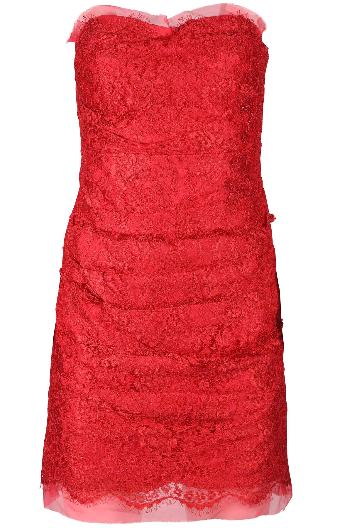 DOLCE & GABANNA RED LACE MINI DRESS IT 42 UK 10