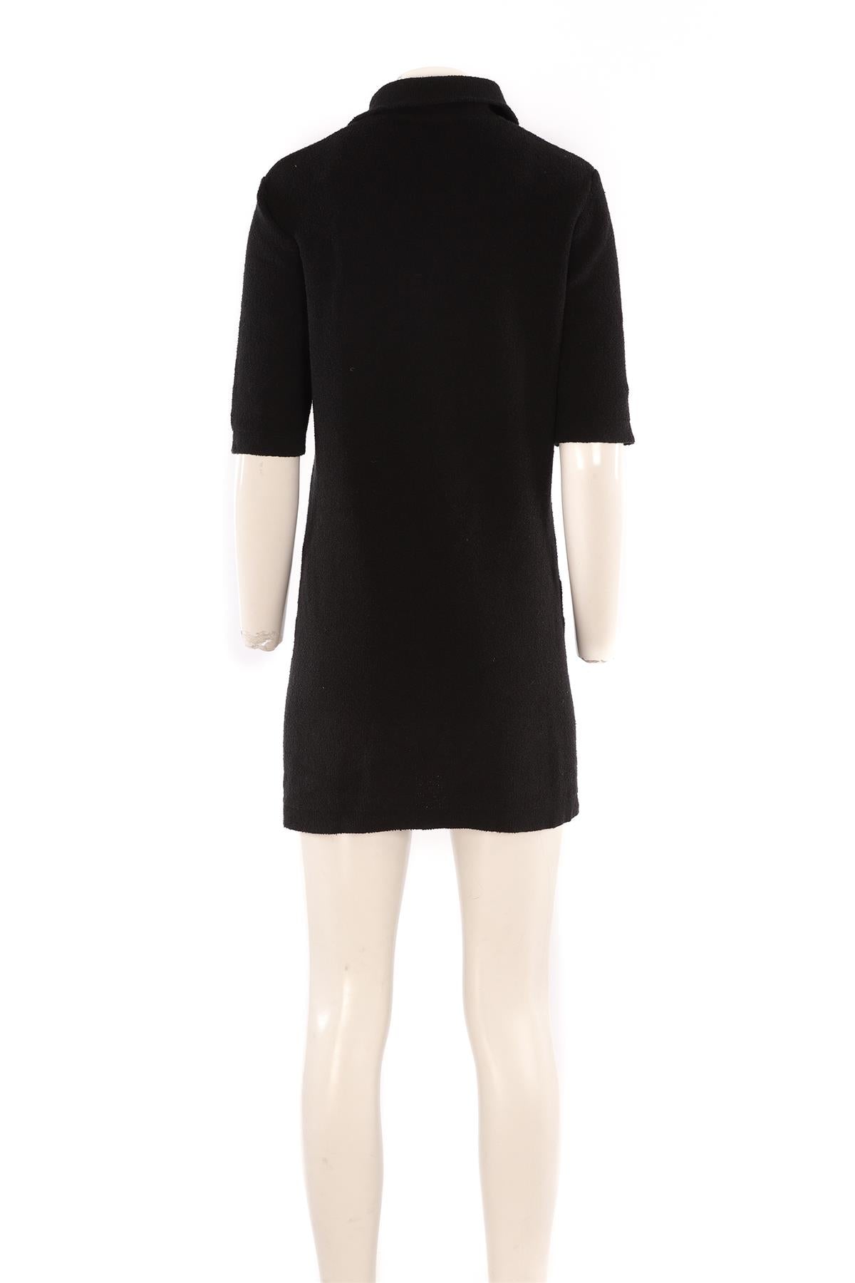CHANEL BLACK 2023 COTTON MINI DRESS FR 36 UK 8