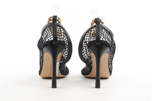 BOTTEGA VENETA BLACK MESH PUMPS EU 37 UK 4 US 7