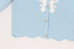 SELF-PORTRAIT BLUE KIDS GIRLS KNIT CARDIGAN 10-12 YEARS