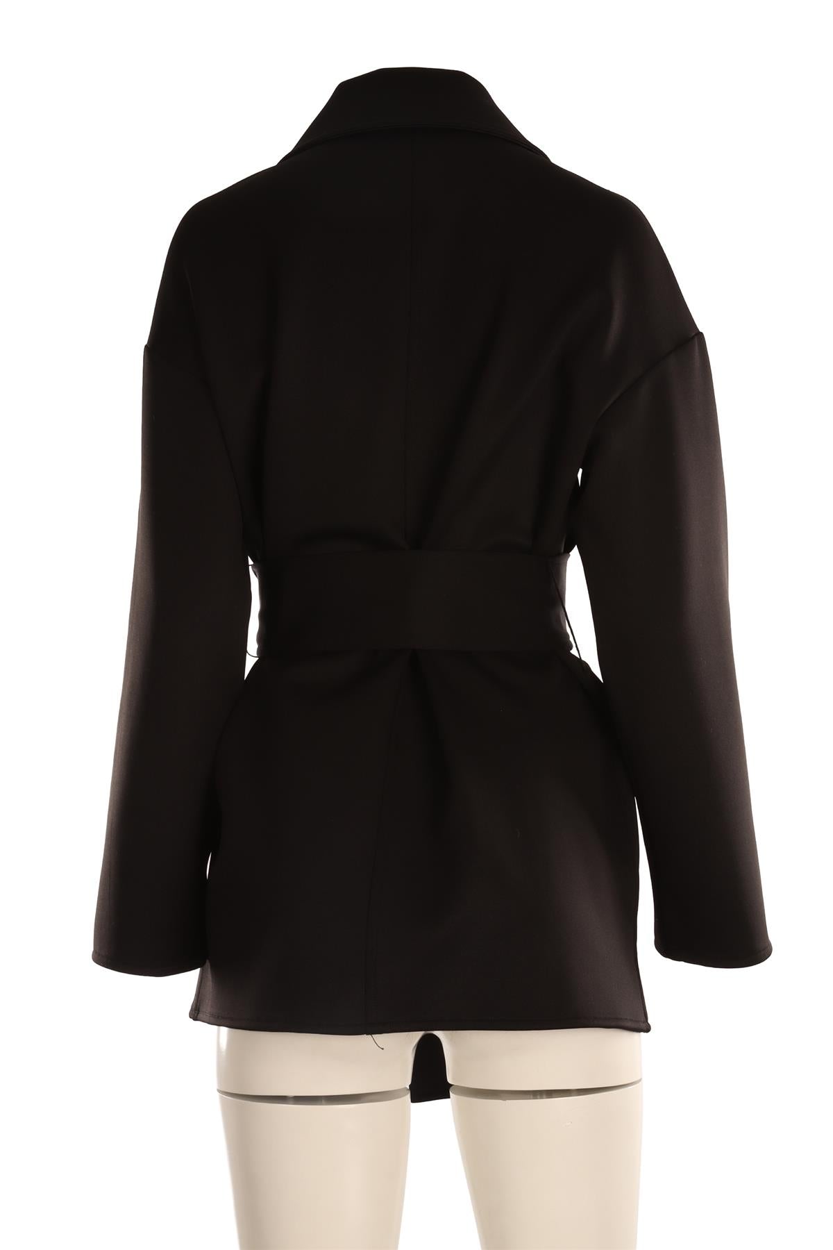 MAX MARA LEISURE BLACK CREPE JACKET MEDIUM