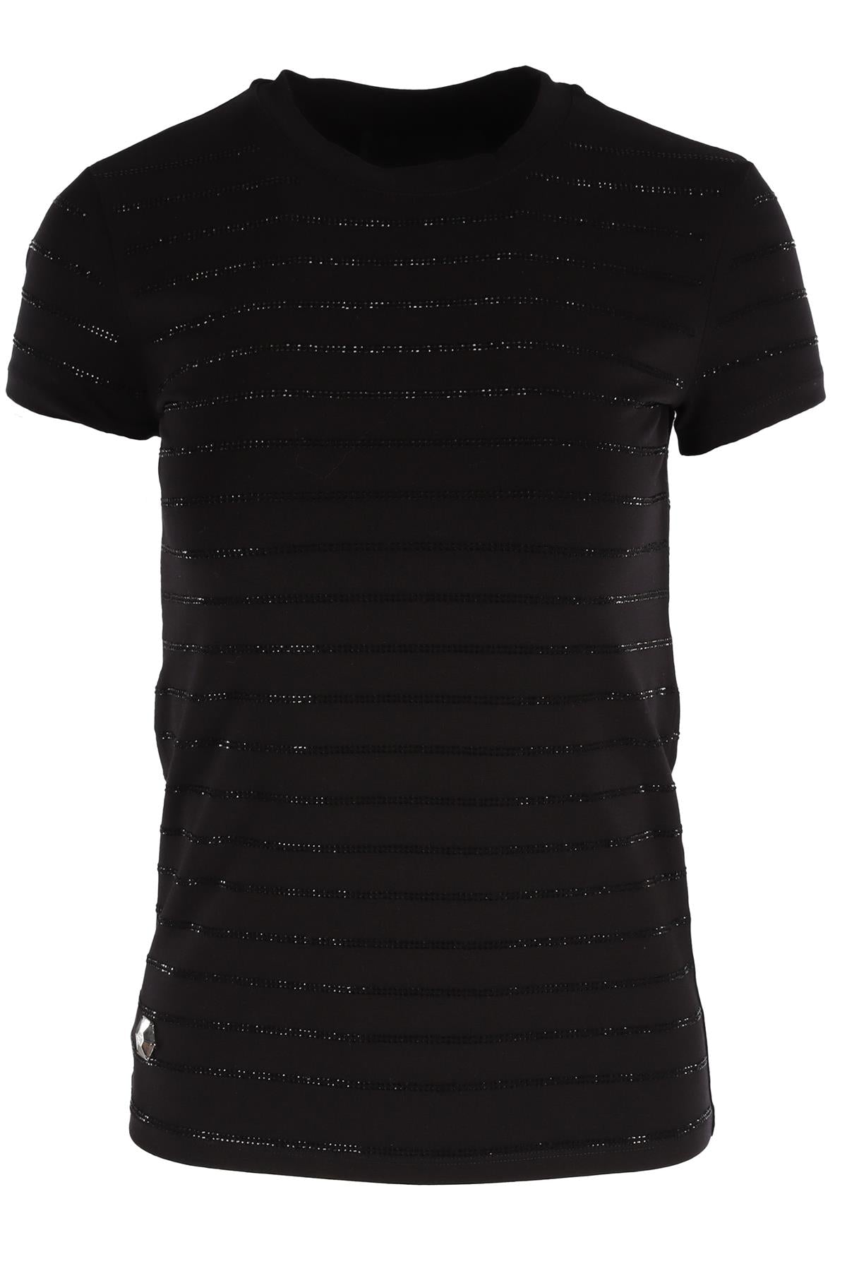 PHILIPP PLEIN BLACK COTTON T-SHIRT SMALL