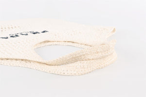 PRADA WHITE RAFFIA TOTE BAG