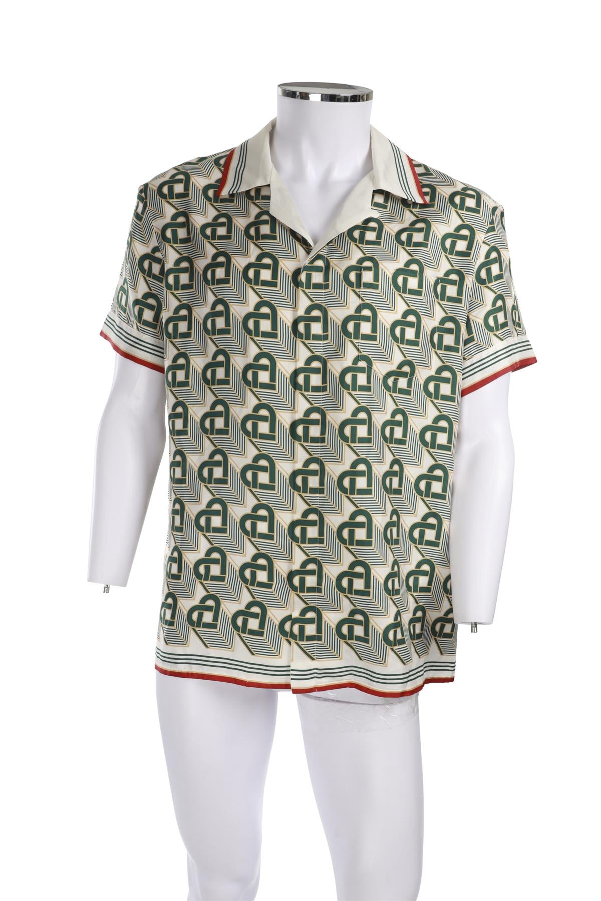 CASABLANCA MULTI MEN'S SILK SHIRT MEDIUM
