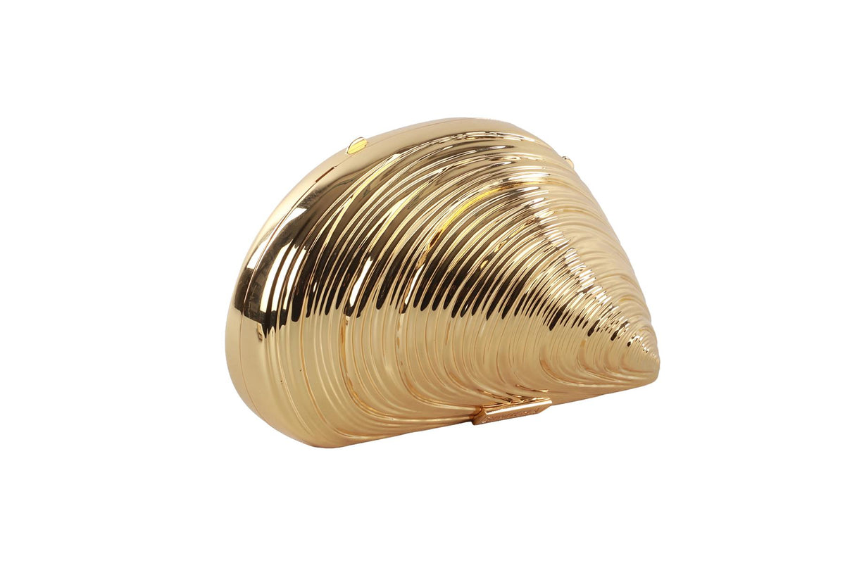 GOLD BRIDGET METAL CLUTCH