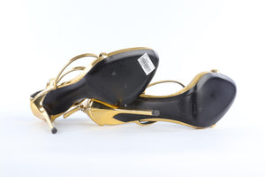 GIUSEPPE ZANOTTI GOLD LEATHER SANDALS