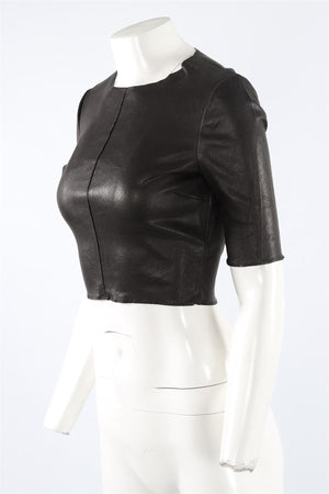 A.L.C. BLACK LEATHER TOP SMALL