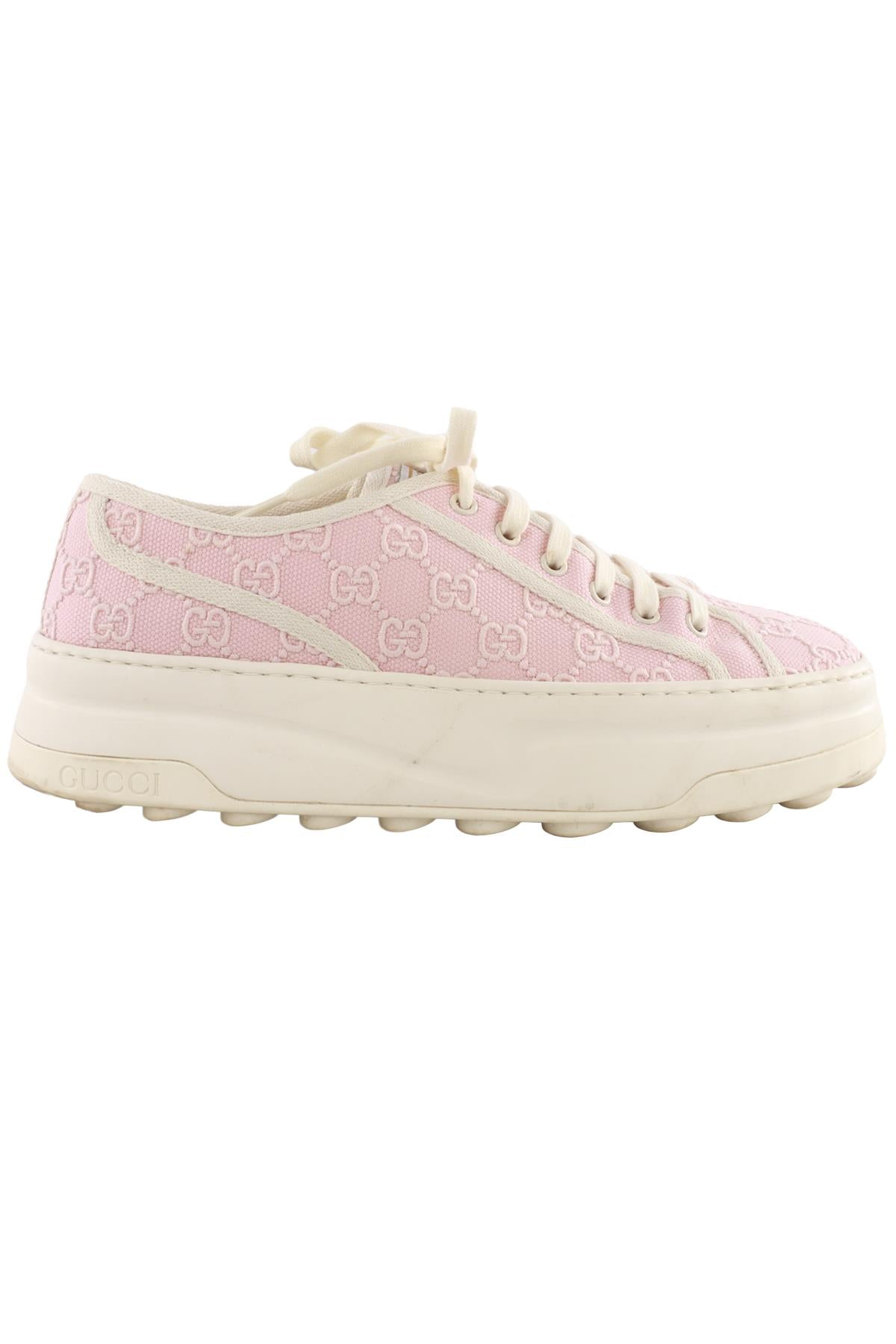 PINK TENNIS 1977 GG CANVAS PLATFORM SNEAKERS