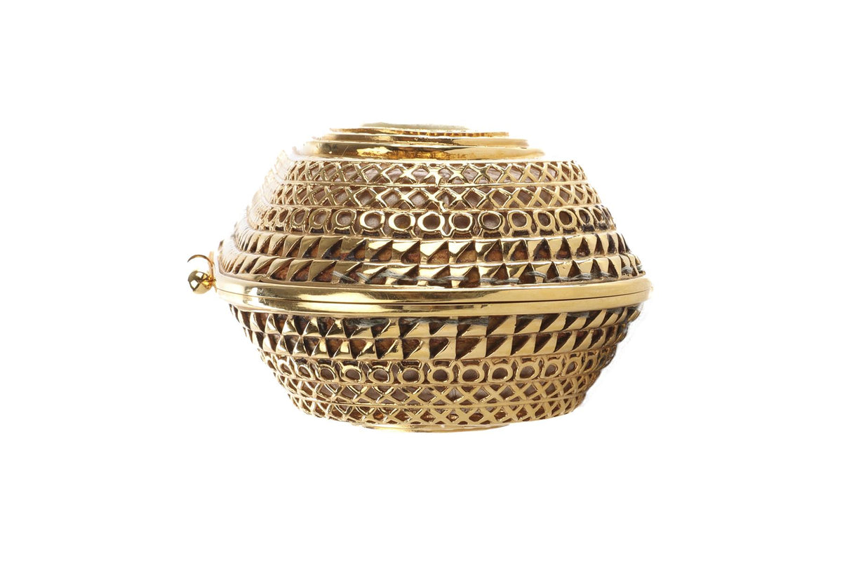 JIMMY CHOO GOLD METAL CLUTCH
