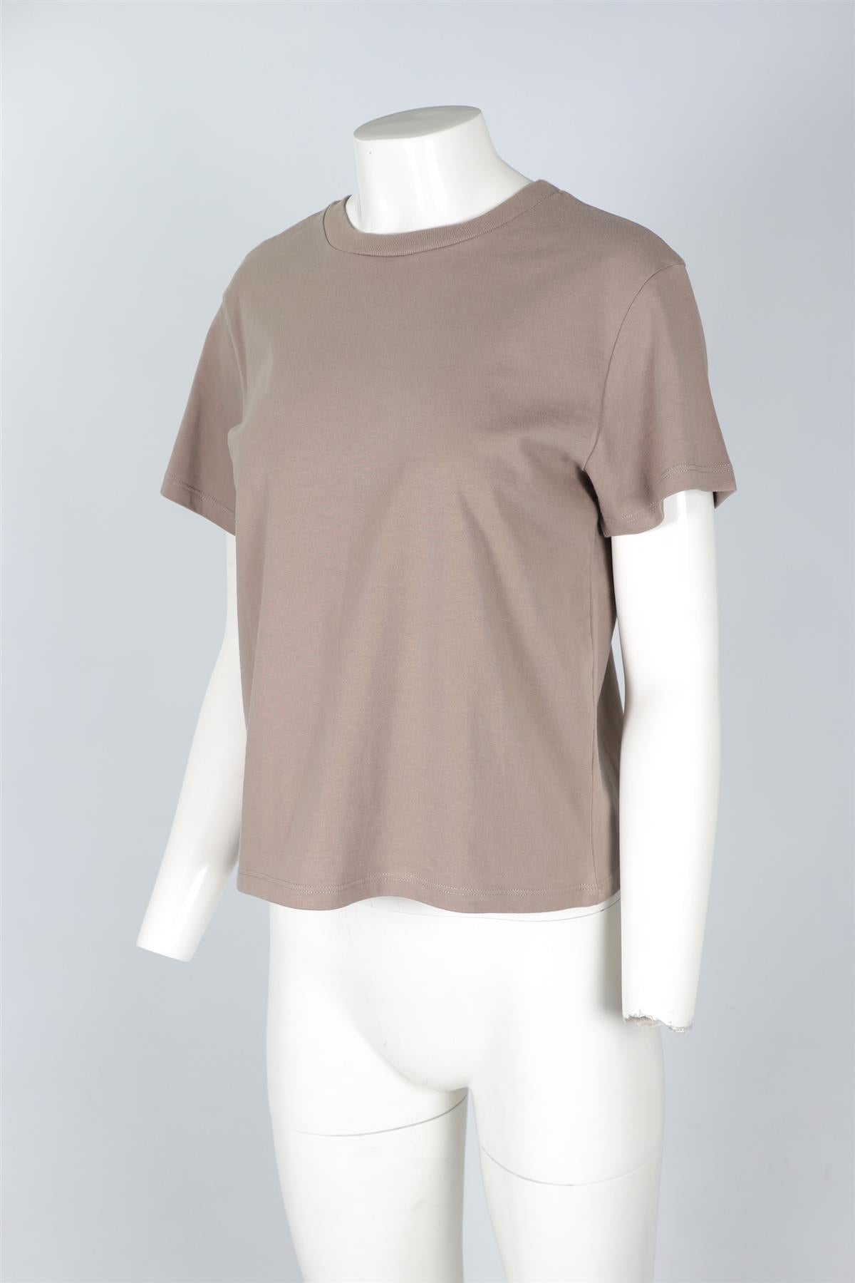 REFORMATION BROWN COTTON T-SHIRT MEDIUM