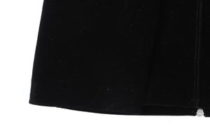AZZEDINE ALAÏA BLACK VELVET MINI DRESS FR 38 UK 10
