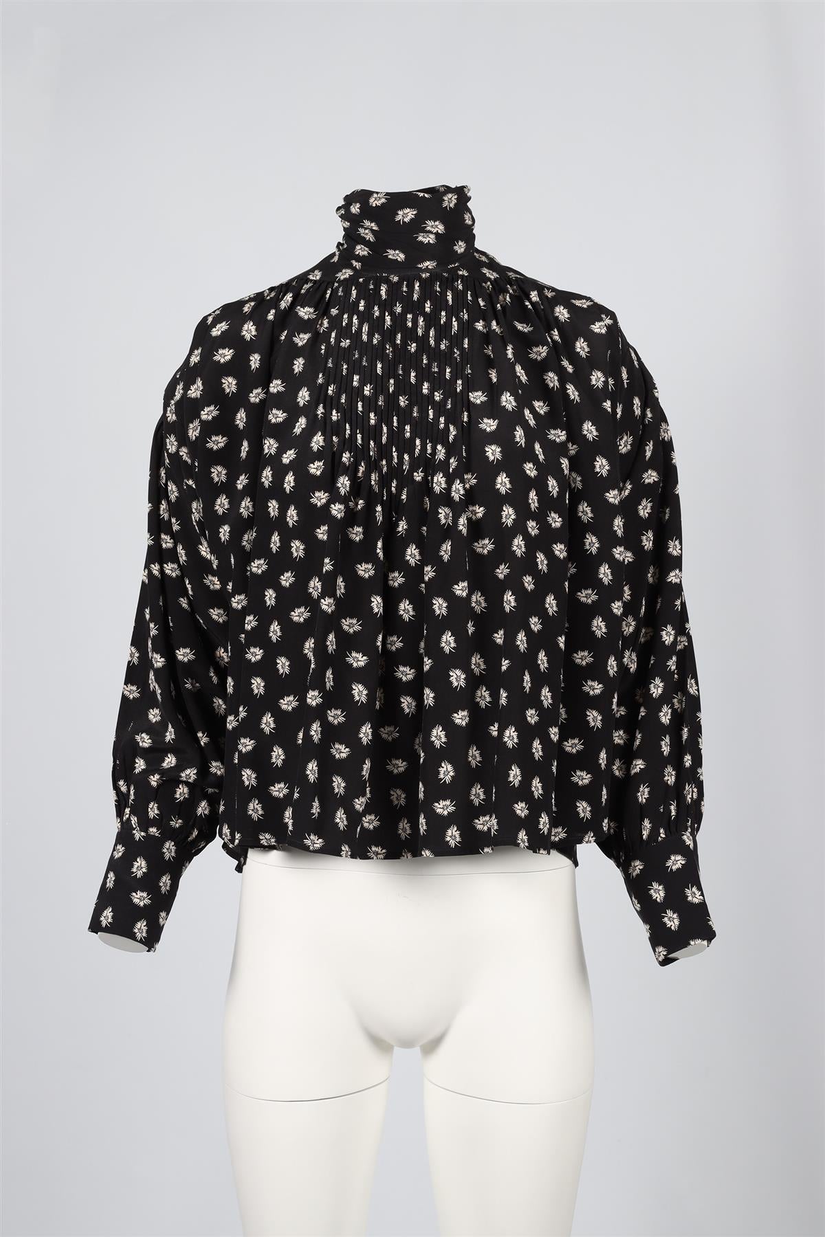 ISABEL MARANT BLACK SILK TOP FR 34 UK 6