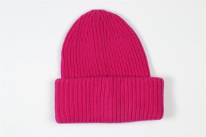 MONCLER + PALM ANGELS PINK WOOL BEANIE ONE SIZE