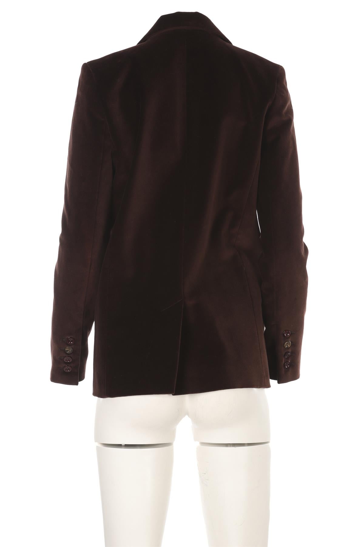 KIPPER BROWN VELVET BLAZER UK 8