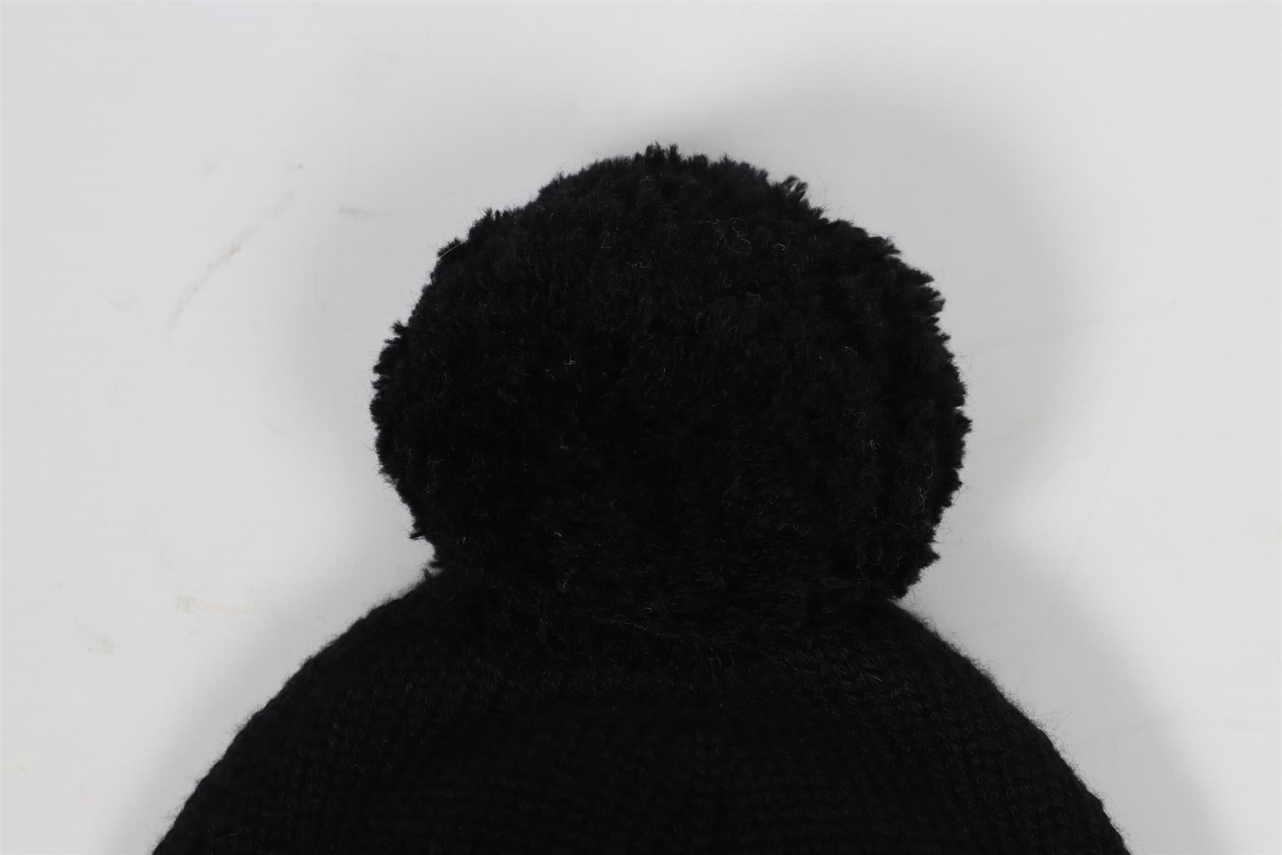 DOLCE & GABBANA BLACK KIDS GIRLS WOOL BEANIE MEDIUM