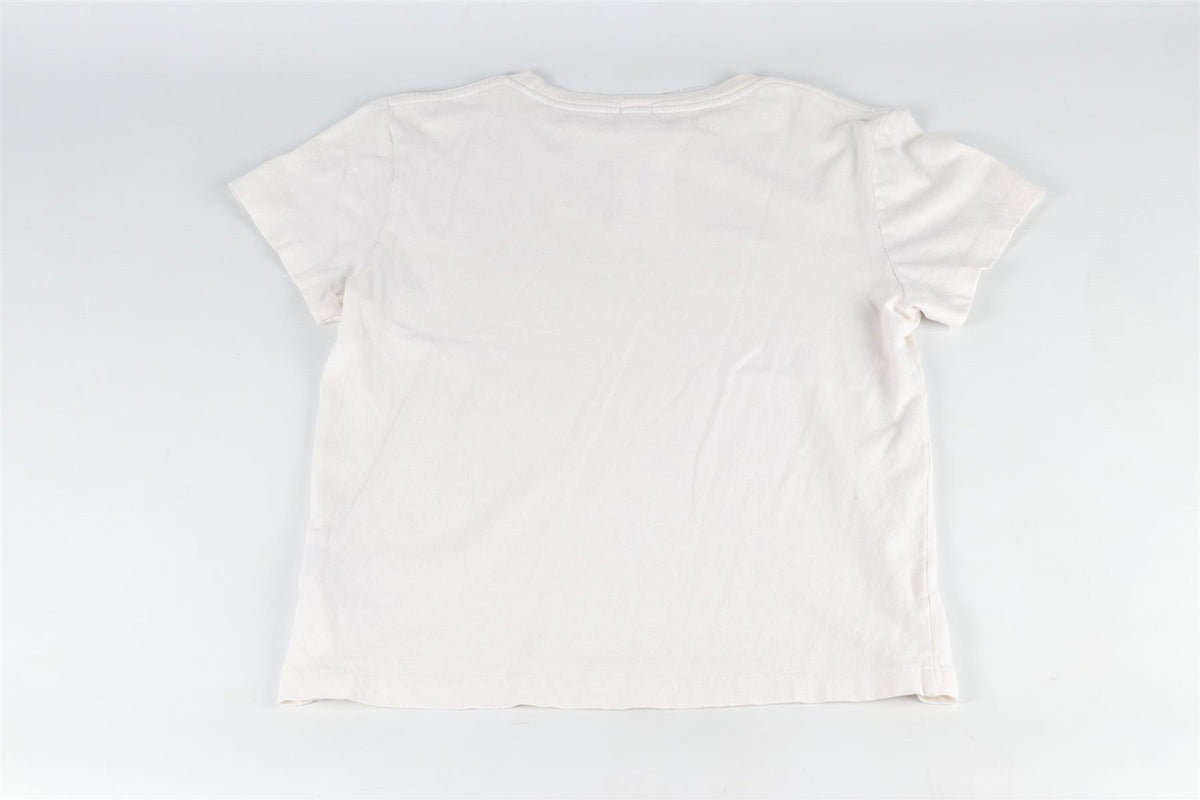 RE/DONE WHITE COTTON T-SHIRT SMALL