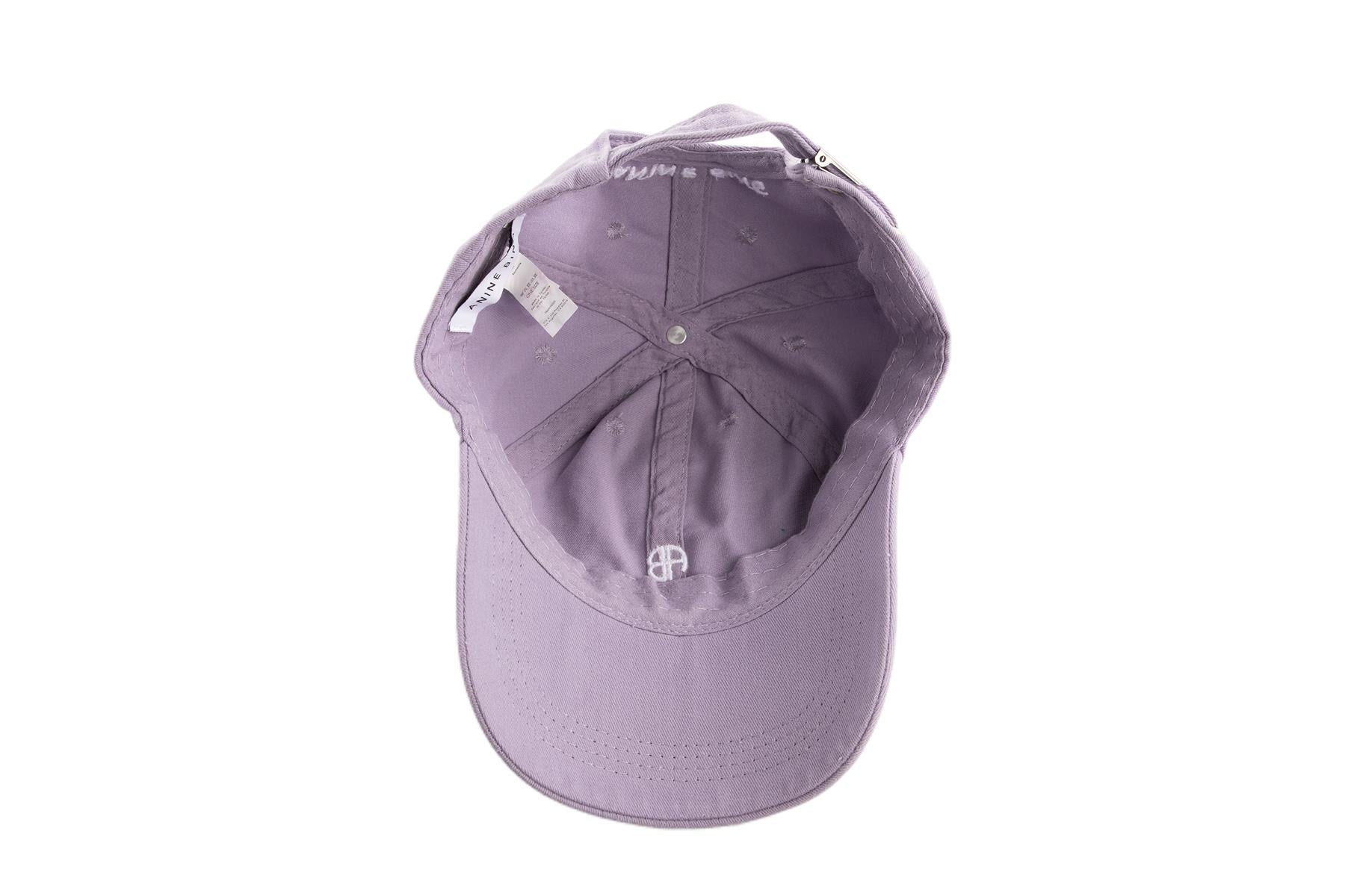 ANINE BING PURPLE COTTON BASEBALL CAP ONE SIZE