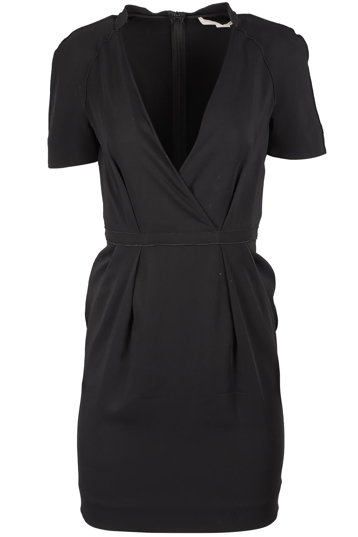 STELLA MCCARTNEY BLACK CREPE MINI DRESS IT 38 UK 6