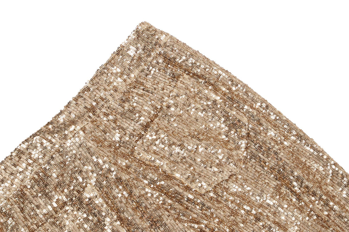 BALMAIN GOLD SEQUIN STRAIGHT LEG PANTS FR 38 UK 10