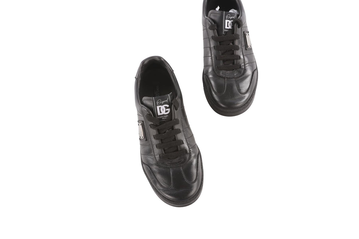 DOLCE & GABBANA BLACK KIDS BOYS SNEAKERS EU 36 UK 3.5 US 4.5