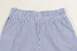 MELISSA ODABASH BLUE AND WHITE COTTON SHORTS MEDIUM