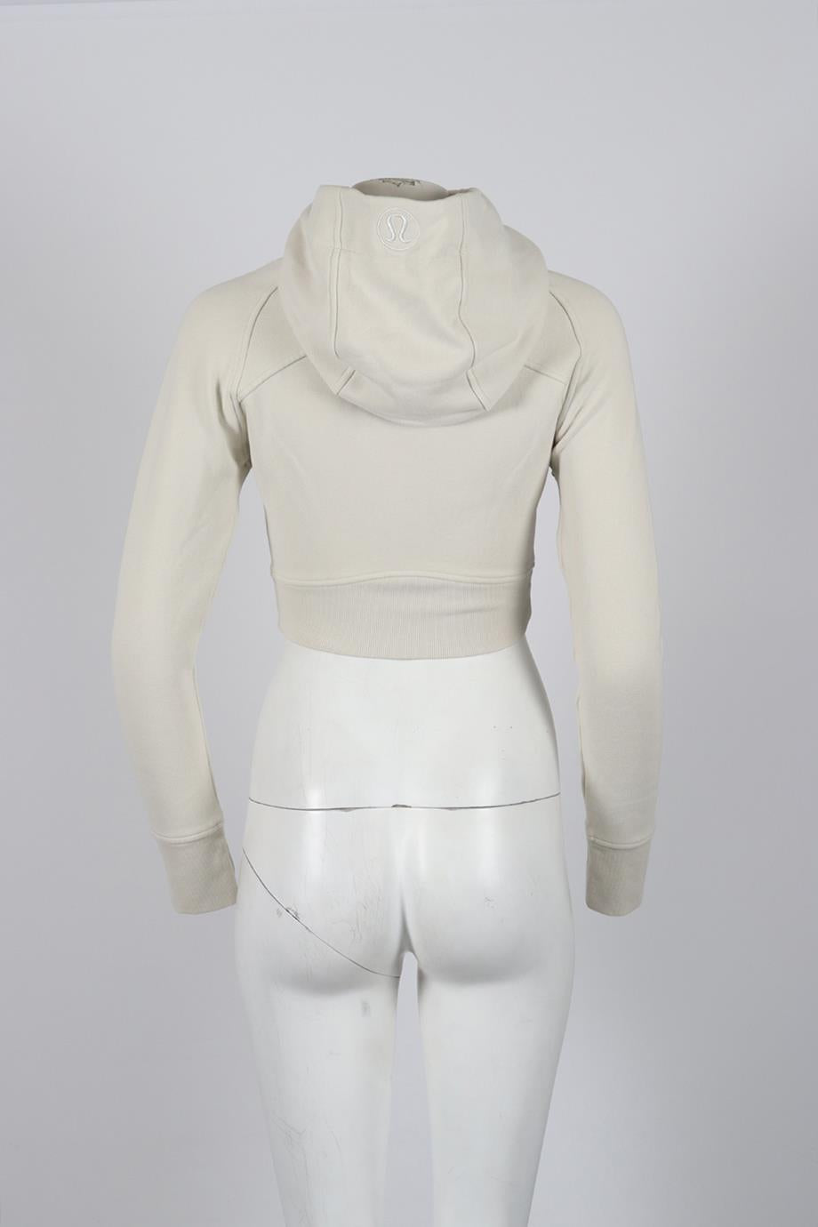 LULULEMON CROPPED COTTON BLEND HOODIE US 2 UK 6