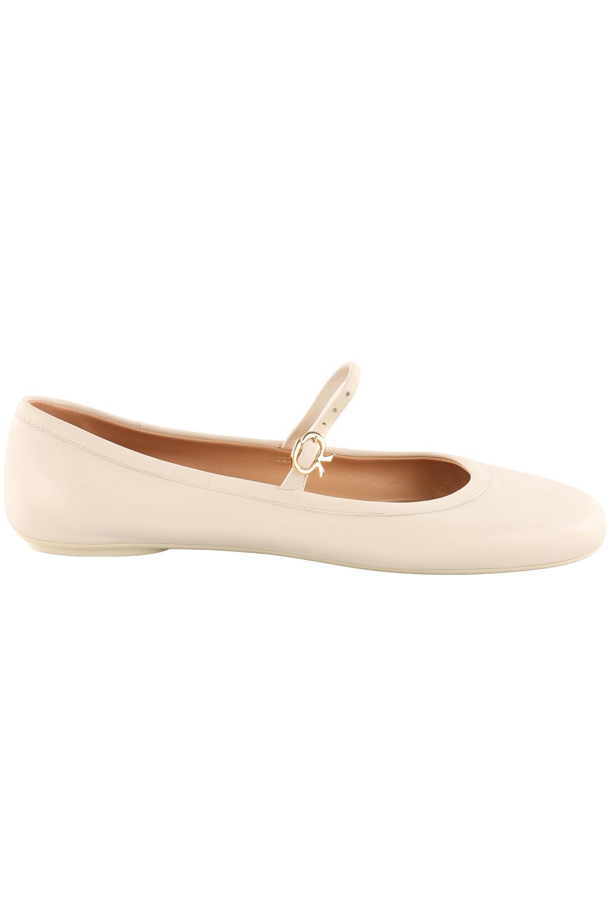 GIANVITO ROSSI WHITE LEATHER BALLET FLATS EU 36 UK 3 US 6