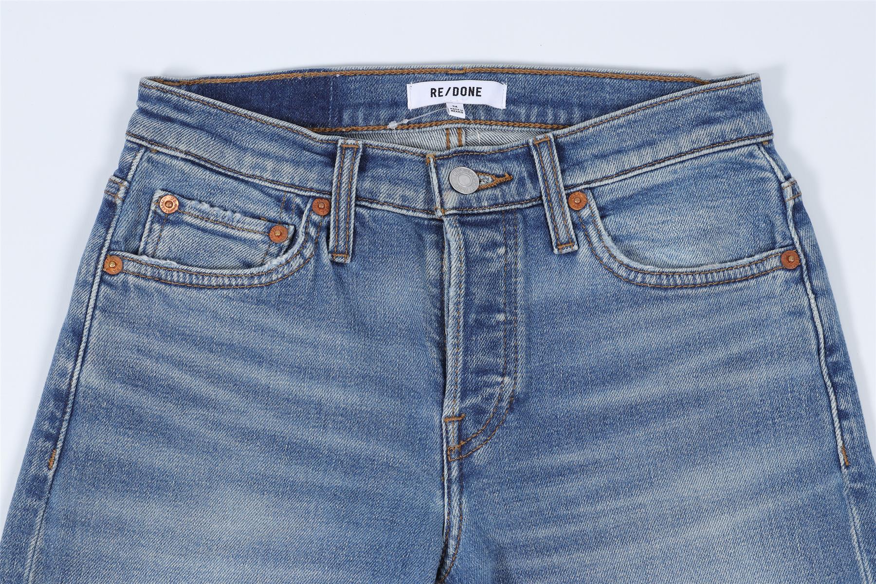 RE/DONE BLUE DENIM JEANS W24 UK 6