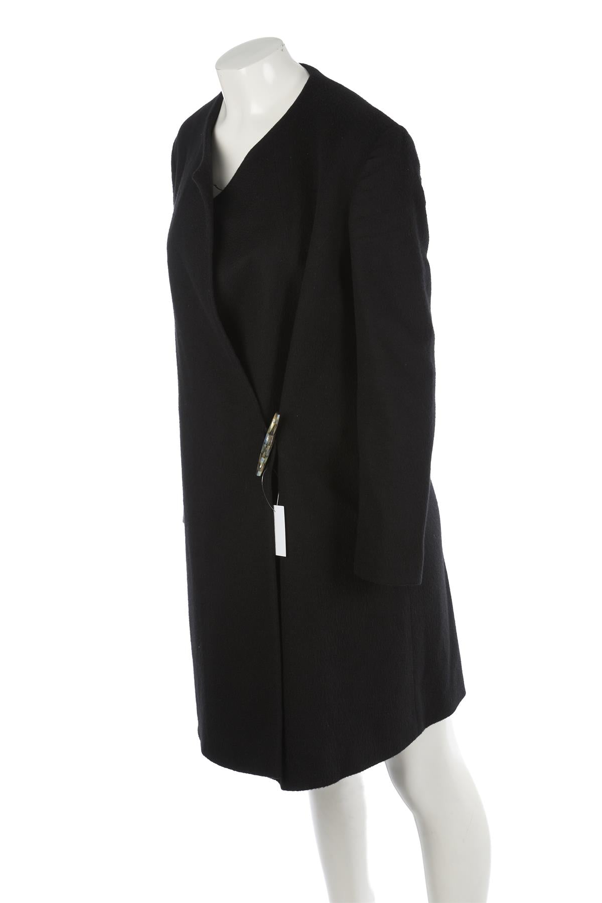 ETRO BLACK CASHMERE COAT IT 42 UK 10